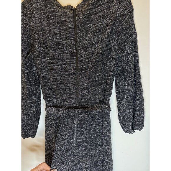 Alice + Olivia Coco Metallic Midi Dress Silver Black Sz 6 $350 [jb] - Picture 11 of 12